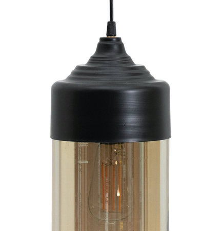 Lampa wisząca Woood PIPPA 16cm czarna