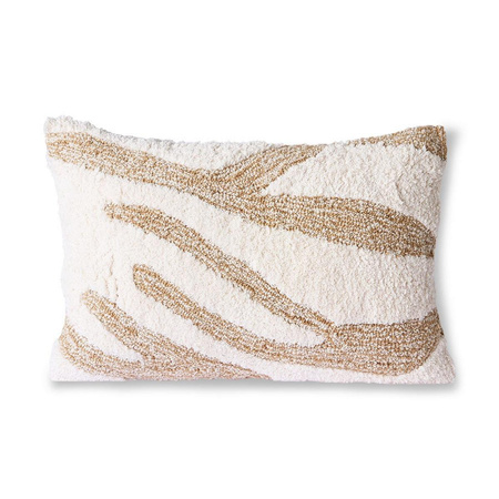 Fluffy cushion white/beige (35x55)