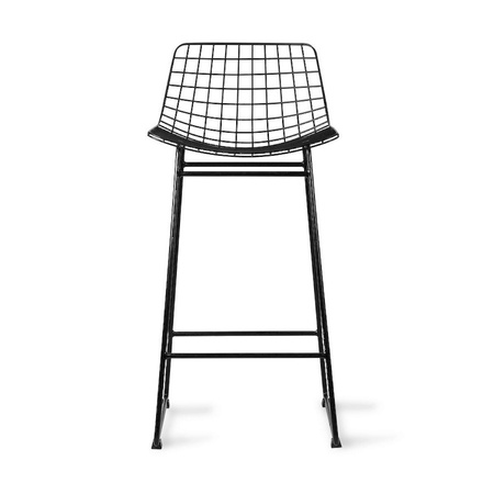 Krzesło barowe HKLIVING WIRE czarne
