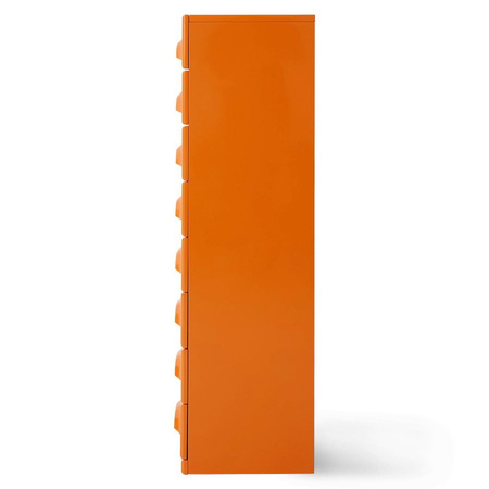 Chest of 8 drawers, tangerine