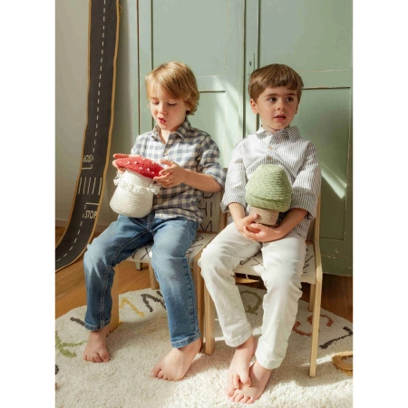 Kosz Lorena Canals TOADSTOOL czerwono beżowy