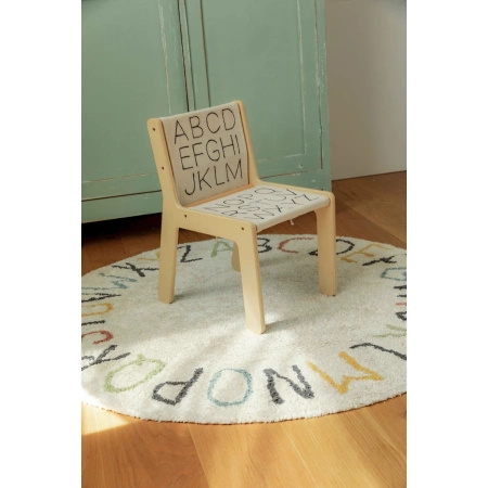 Dywan bawełniany Lorena Canals ABC beżowy Ø120 cm