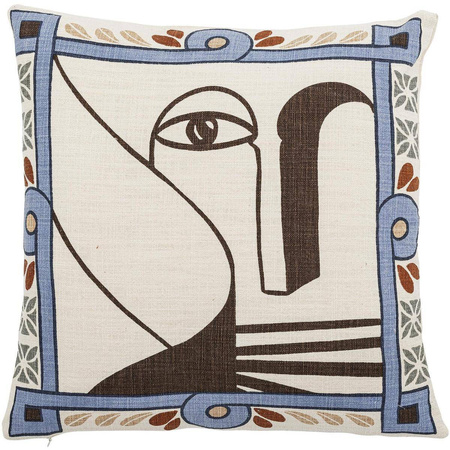 Rudaur Cushion, Blue, Cotton