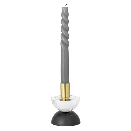 Etel Candle Holder, White, Glass