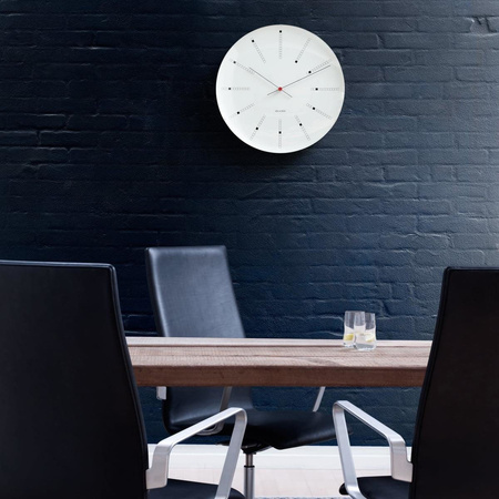 Bankers Wall clock Ø48 cm white/black/red