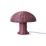 Rattan table lamp burgundy