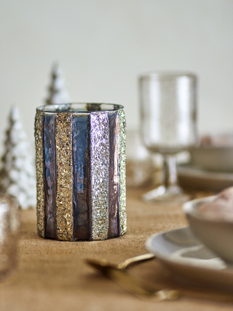 Świecznik Ozdobny Bloomingville CICILIA złoty