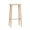Wooden bar stool HÜBSCH OBLONG natural