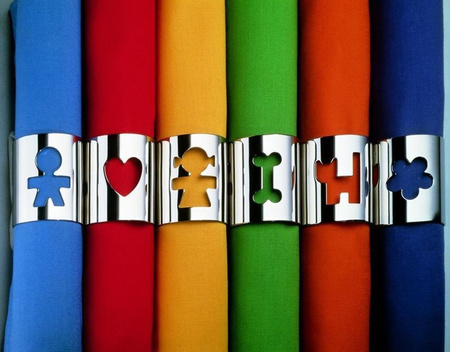 Pierścień do serwetek Dziewczynka Alessi Girotondo srebrny