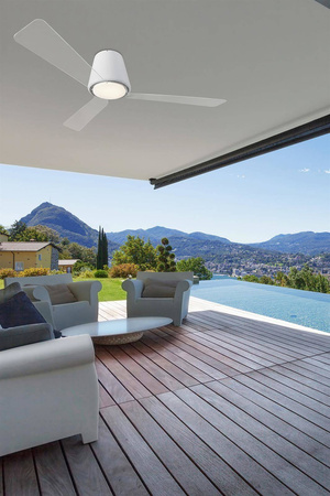 Ceiling fan with LEDS lamp C4 GARBÍ white