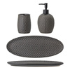 Hrin Soap Dispenser Set, Grey, Stoneware