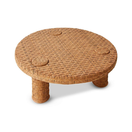 Rattan woven coffee table