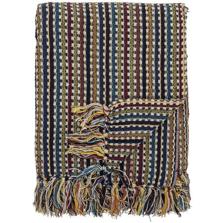 Lazzario Throw, Blue, Recycled Cotton