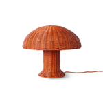 Rattan table lamp coral