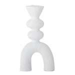Syra Candle Holder, White, Polyresin