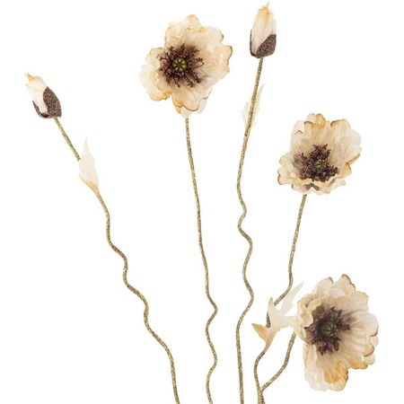 Sztuczna Gałązka Bloomingville POPPY naturalna