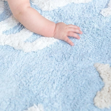 Dywan bawełniany Lorena Canals BABY niebieski Ø120 cm