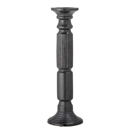 Millas Candle Holder, Black, Ceramic