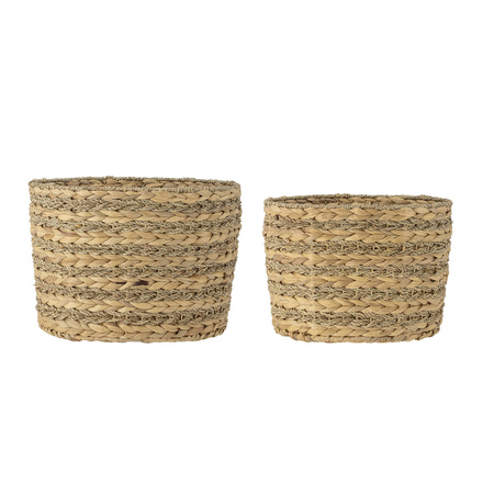 Set of 2 BLOOMINGVILLE INDRA Natural Baskets