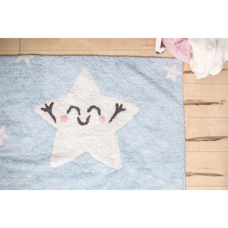 Dywan bawełniany Lorena Canals STARS niebieski 120 x 160 cm
