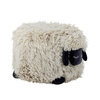 Dolly Pouf, White, Wool