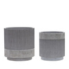 Doniczka Hübsch RIPPLE szara (zestaw 2)