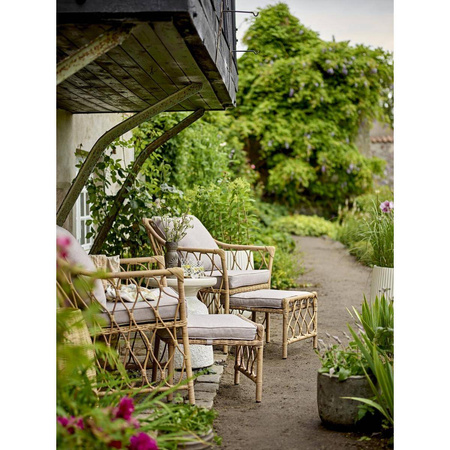 Belluce Lounge Chair w/Stool, Nature, Polyrattan