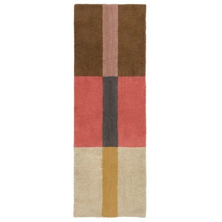 Dywan wełniany Lorena Canals CHROMA SPICED CORAL wielokolorowy 80 x 230 cm