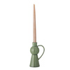 Fija Candle Holder, Green, Stoneware