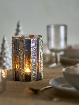 Cicilia Votive, Gold, Glass