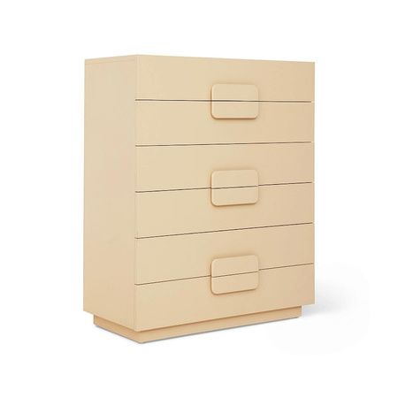Spacious drawer cabinet cream