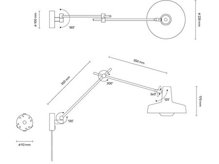 Lampa ścienna Grupa Arigato biała