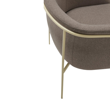 HÜBSCH EYRIE armchair brown yellow