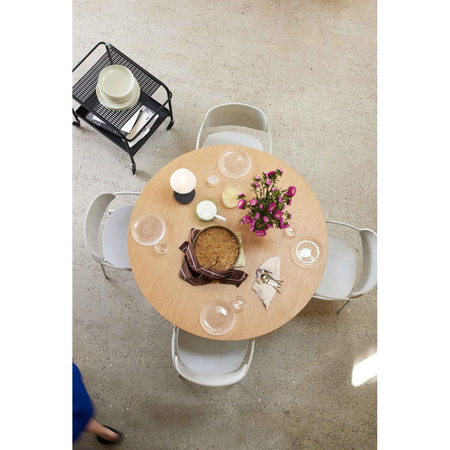 Straight Dining Table Round Natural