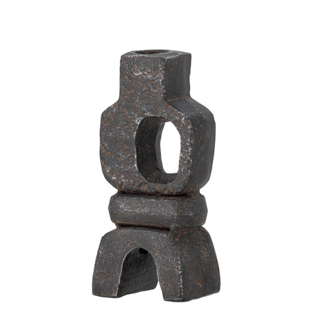 Sanah Candle Holder, Black, Cast Iron
