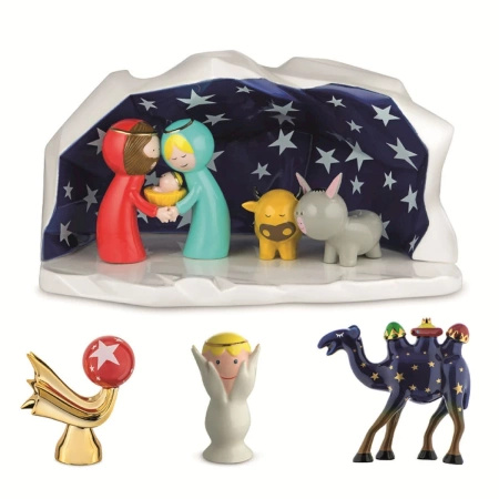 Szopka świąteczna Happy eternity ALESSI Christmas collection wielokolorowa