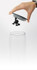 Hermetic jar with a figure inside ALESSI Gianni small white
