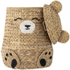 Timone Basket w/Lid, Nature, Water Hyacinth