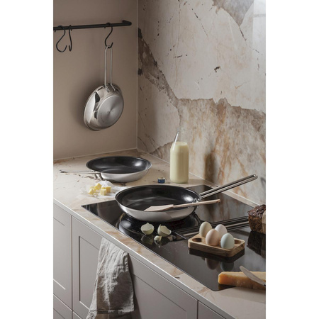 Patelnia z powłoką ceramiczną Slip-Let® Eva Trio STAINLESS STEEL srebrna Ø28 cm