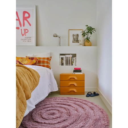 Round woolen rug lilac (150x150cm)