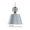 Lampa ścienna Artemide Tolomeo Parete 24 cm perłowa
