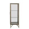Saone Cabinet, Brass, Tempered glass