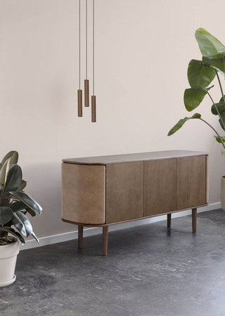 UMAGE TREASURES 3-door chest of drawers, dark oak, eco-leather