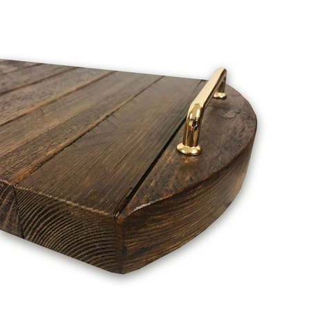 Serving tray DS MANUFAKTURA natural with gold handles