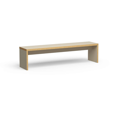 Ławka HKLIVING SIMPLY beżowa rozmiar 180 cm