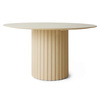 Pillar dining table round cream