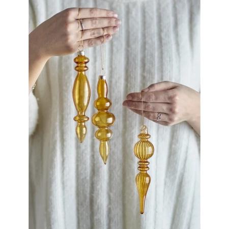 Auralia Ornament, Gold, Glass
