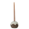 Paula Candle Holder, Brown, Stoneware