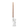 Medea Candle Holder, White, Polyresin