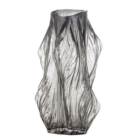 Tulla Vase, Grey, Glass